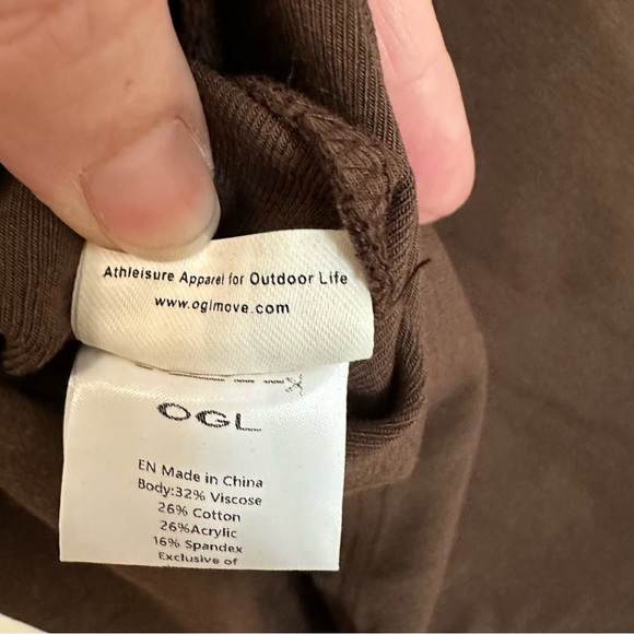 OGL Women’s Mockneck Tucks Midi-Dress Cap Sleeve in Hazelnut Coco Sz L NWT - Picture 8 of 10